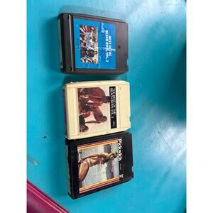 Lot of three vintage beach, boys eight track cassette tapes untested